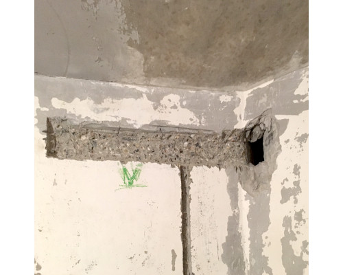 Штробление стены под нишу для дренажной помпы Midea 150х70 мм. (Монолитный бетон)