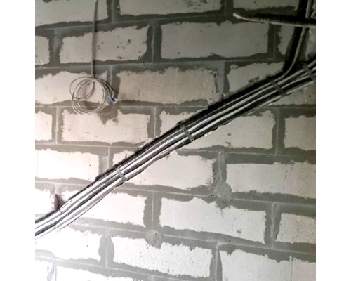 Штробление стены под нишу для дренажной помпы Midea 150х70 мм. (Пеноблок/газобетон)